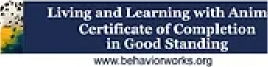 Living and Learning with Anim Certificate of Completion in Good Standing